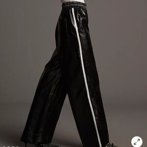 Anthropologie Maeve Faux Patent Leather Sporty Pull-On Pants. Size Small. NWT.